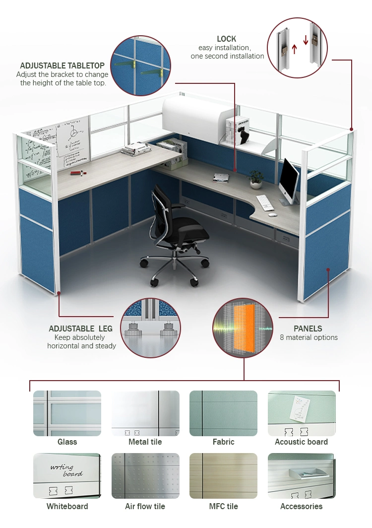 Workstation Screen Fabric Office Desk Partition Call Center Office Workstation