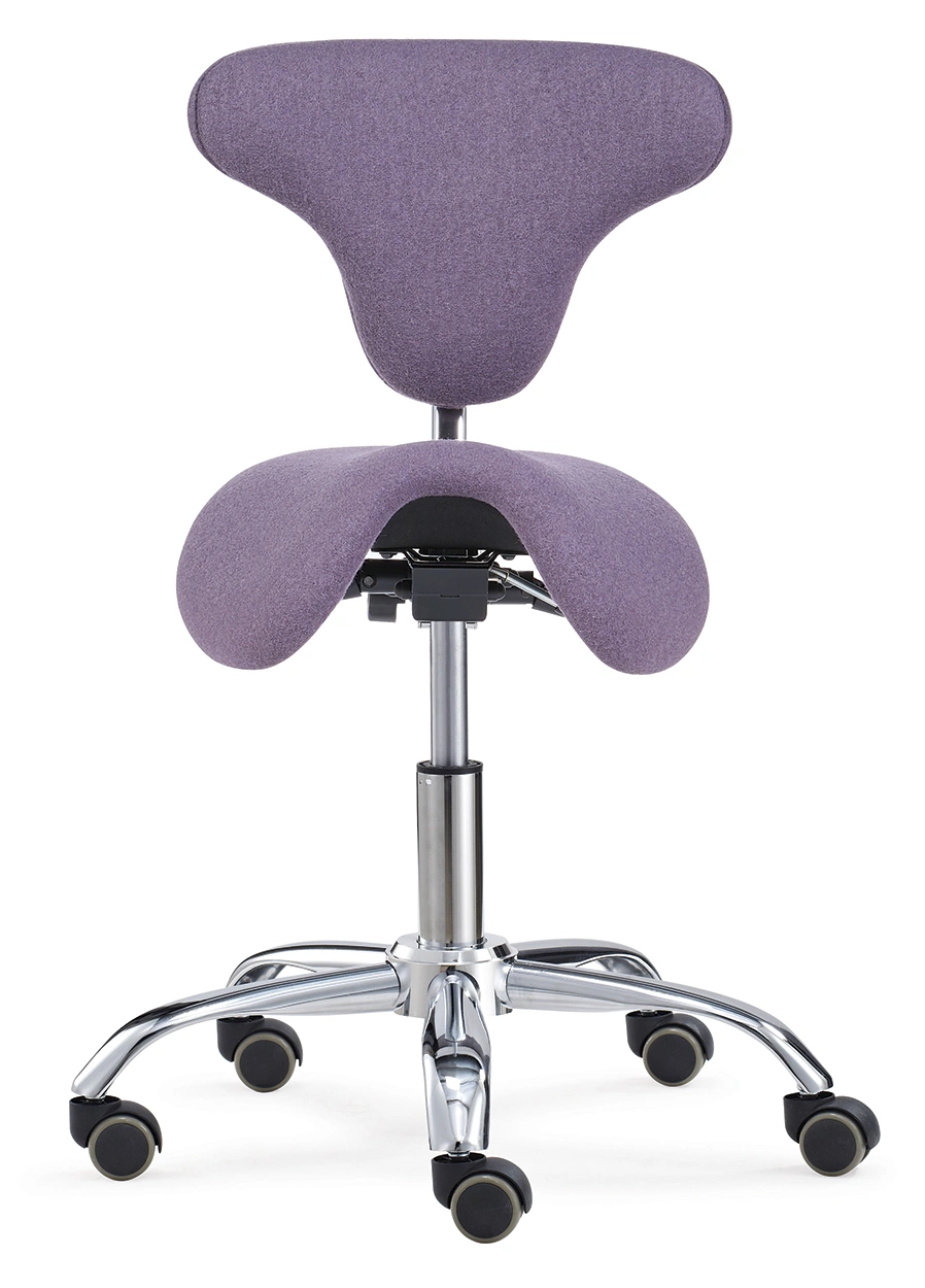 New Split Saddle Stool for Tattoo Dental Medical with Wheels Voiceless