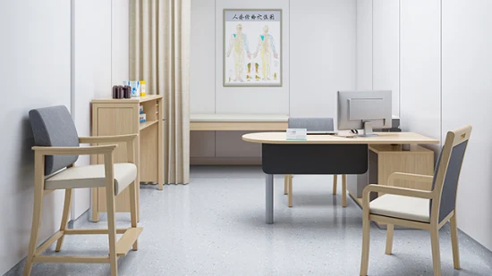 Mesa de escritório com design moderno para hospital, mesa de escritório luxuosa para computador, mesa de consulta de beleza médica